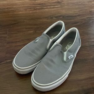 grey slip-on vans